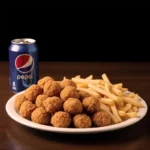 25 Pcs PopCorn Chicken W/ Fries And Soda