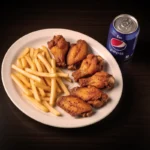 6 Pcs Hot Wings W/ Fries And Soda