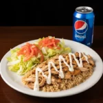 Grilled Chicken With Rice, Salad & Soda