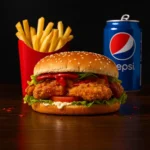 Spicy Chicken Sandwich W/ Fries And Soda