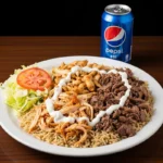 Grilled Chicken & Lamb With Rice, Salad & Soda