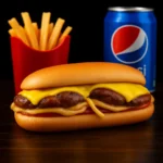 Italian Cheeseburger W/ Fries And Soda